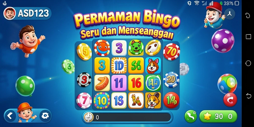 Tampilan gameplay seru Bingo di ASD123 yang penuh warna.