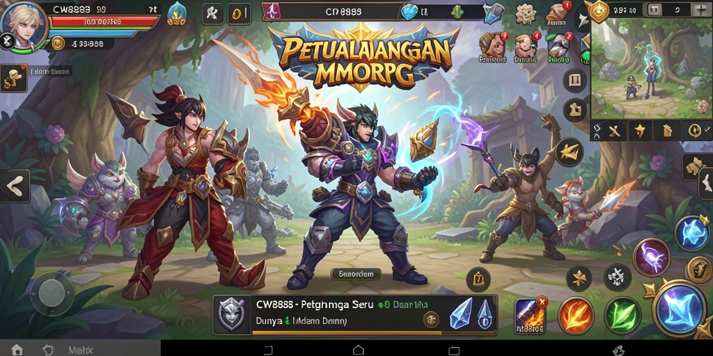 Menampilkan pertarungan epik dalam dunia MMORPG CW8888.