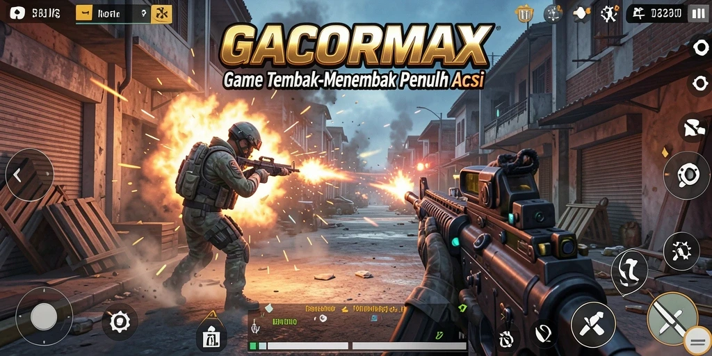 Tampilan gameplay GACORMAX yang seru dengan pertempuran penuh aksi.