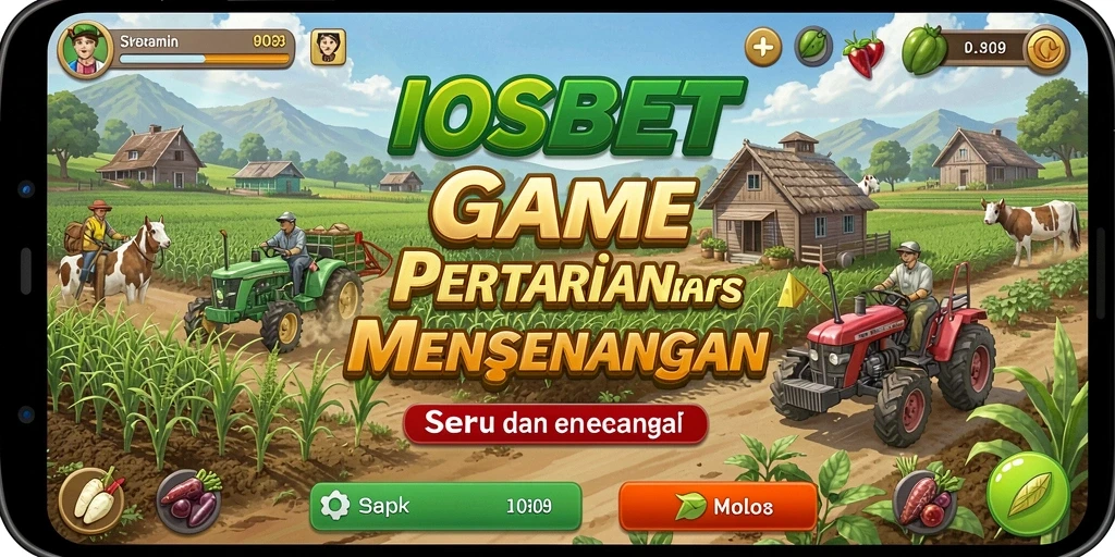 Tampilan gameplay menarik dari IOSBET yang menunjukkan aktivitas bertani.