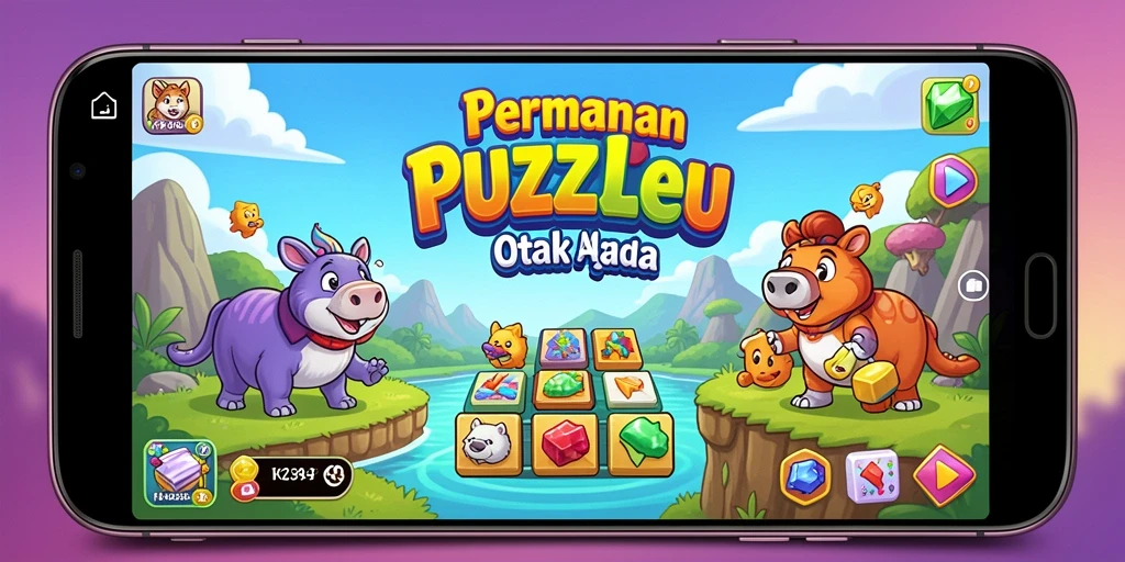 Screenshot K234 menampilkan gameplay menarik dari berbagai level Puzzle.