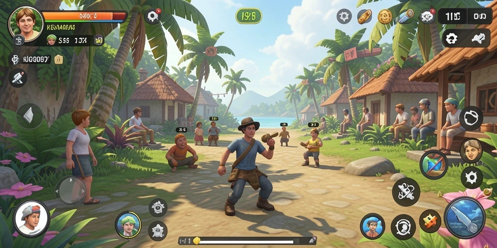 Tampilan gameplay KAGANDAN yang cerah dan mengasyikkan.