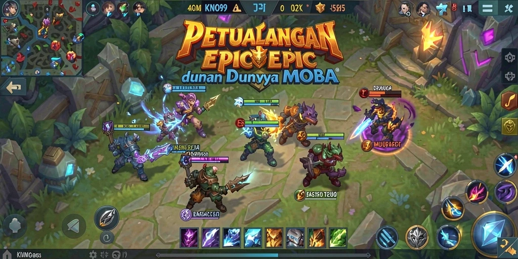 Tangkapan layar utama KNO89 menampilkan aksi pertarungan tim yang mendebarkan.