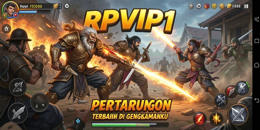 Tampilan gameplay pertarungan yang seru di RPVIP1.