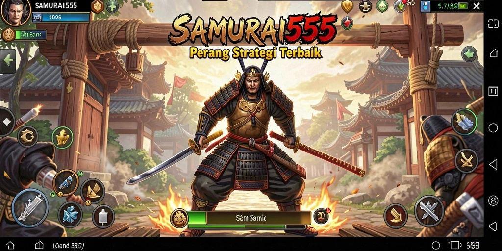 Tampilan seru gameplay SAMURAI555 yang menantang.