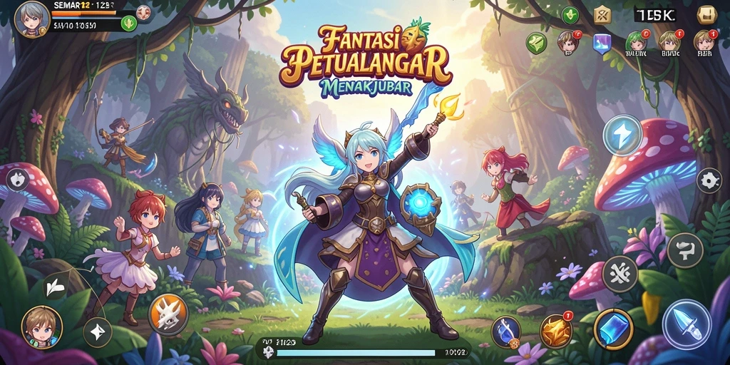 Screenshot SEMAR123 menampilkan karakter anime dalam pertarungan epik.