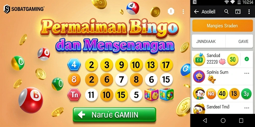 Tampilan gameplay menarik dari SOBATGAMING saat bermain Bingo.