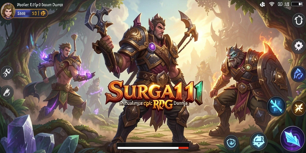 Screenshot dari gameplay SURGA11 yang menampilkan aksi RPG yang mendebarkan.